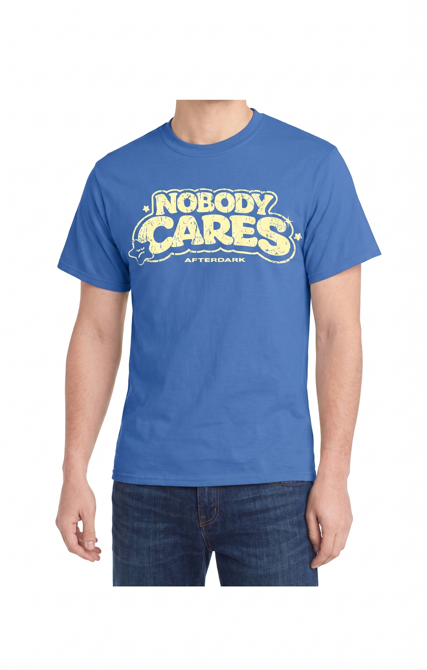 "Nobody Cares" Blue T-shirt